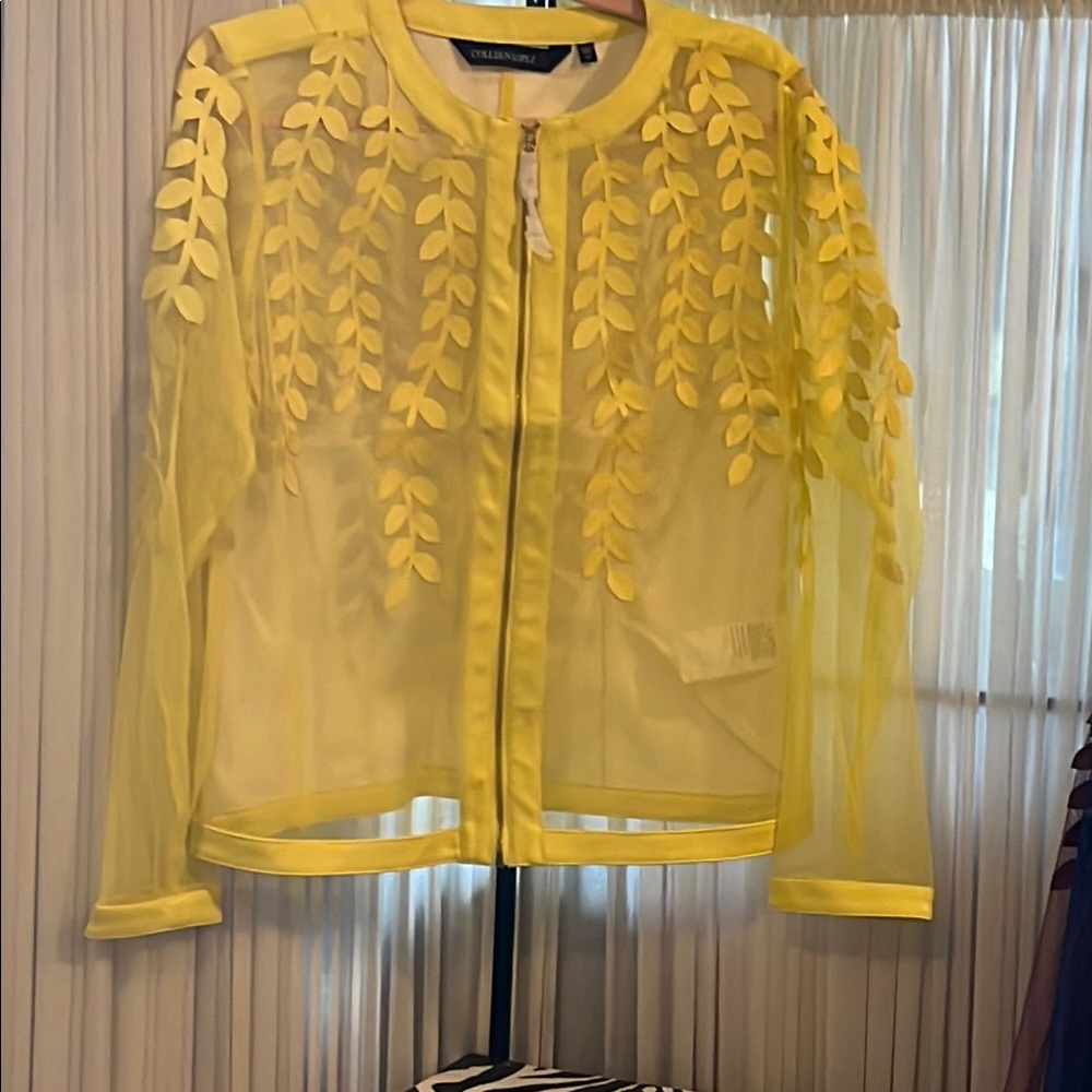 Colleen Lopez Yellow Sheer Jacket